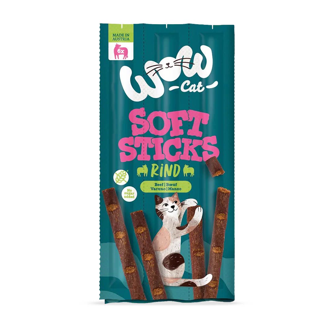 WOW Cat Soft Sticks Rind (32 x 6 =) | 192 x 5 g