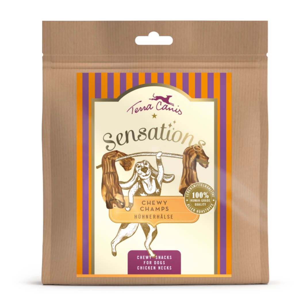 Terra Canis Sensations Chewy Champs Hühnerhälse | 250 g