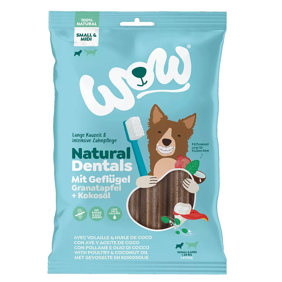 WOW DOG Natural Dentals MIDI | 10 x 195 g