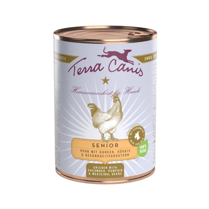 Terra Canis Senior - Huhn mit Gurke, Kürbis & Gesundheitskräutern | 6 x 400 g
