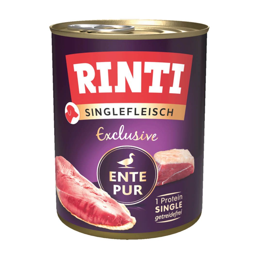 Rinti Singlefleisch Exclusive Pur Ente | 6 x 800 g