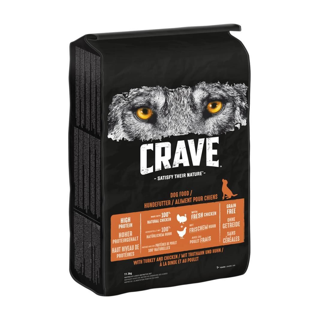 CRAVE™ Hund Beutel mit Truthahn und Huhn | 2 x 11,5 kg