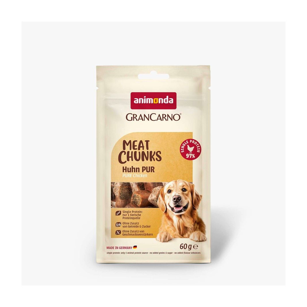 animonda Meat Chunks Adult Huhn pur | 8 x 60 g