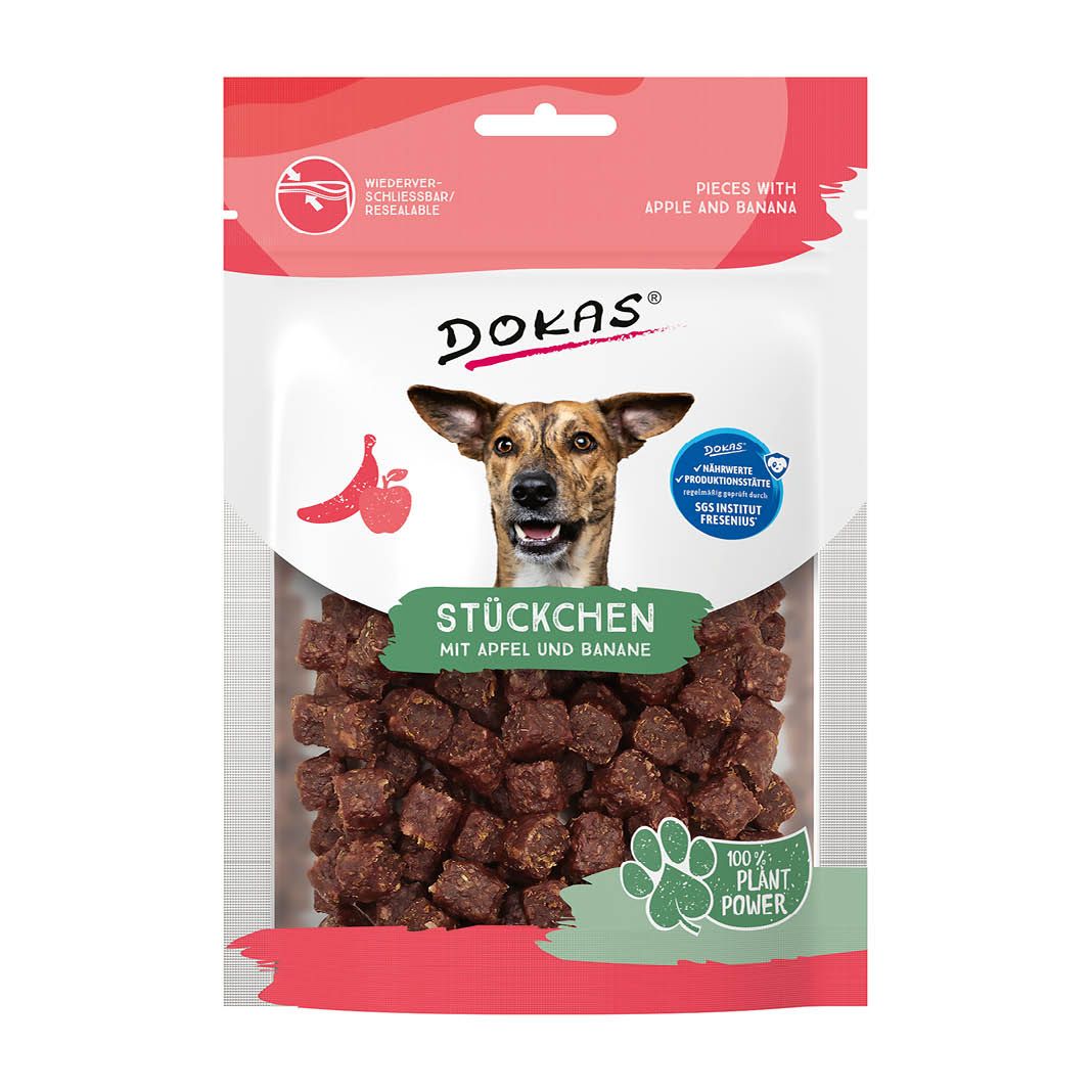 Dokas Stückchen mit Apfel und Banane | 5 x 105 g