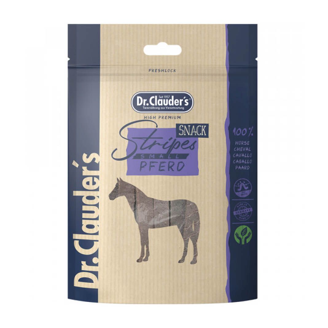 Dr. Clauder's Pferdefleisch Stripes Small | 10 x 80 g