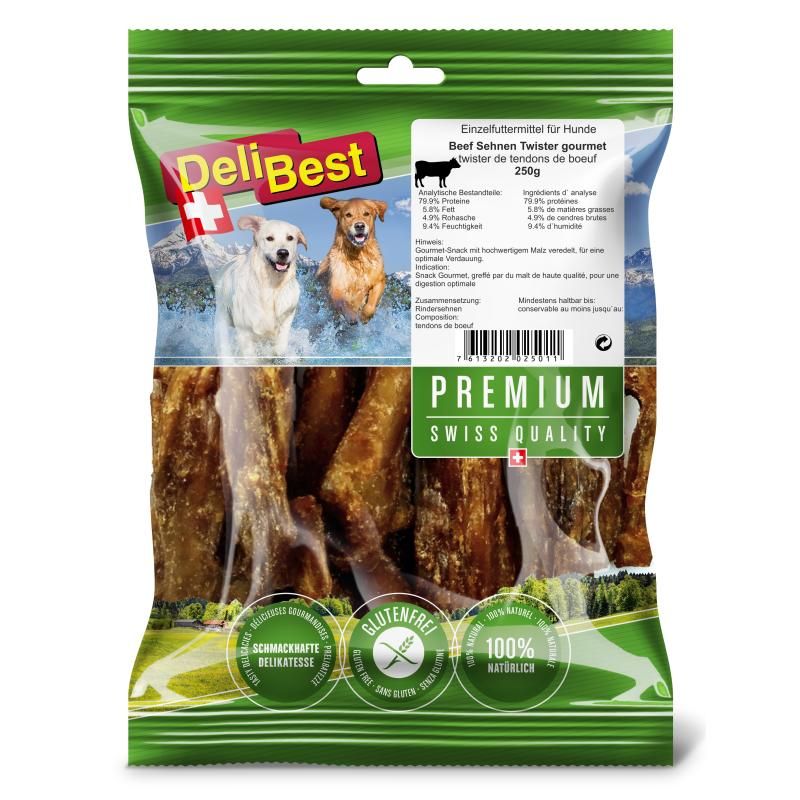 DeliBest Premium - Beef Twister Rindersehnen | 250 g