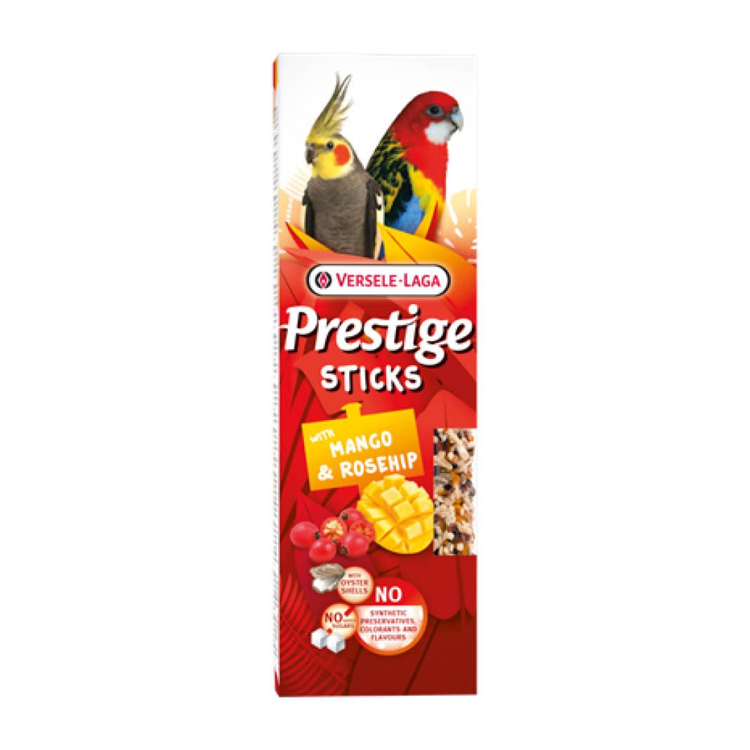 Versele Laga Prestige Sticks Großsittiche mit Mango & Hagebutte - 2 Stück | 140 g