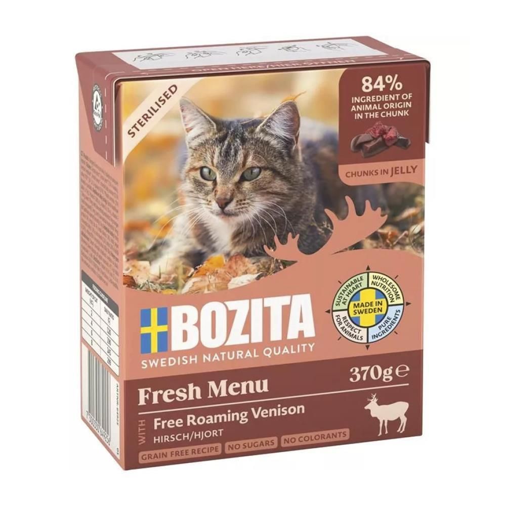 Bozita Cat Häppchen in Gelee Sterilised mit Hirsch | 6 x 370 g