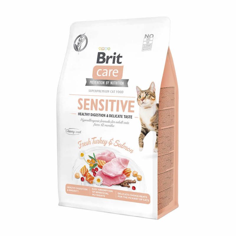 Brit Care - Cat - Getreidefrei - Sensitiv - Gesunde Verdauung & delikater Geschmack | 6 x 400 g