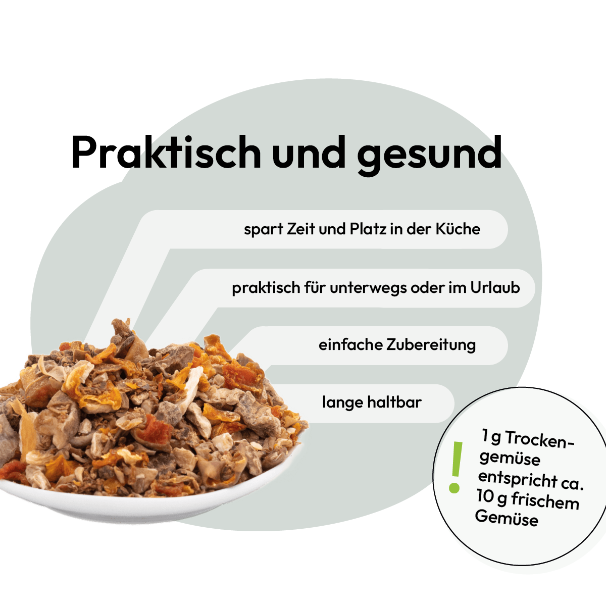 Grau Hund Gemüsemix Mischung Nr. 1 | 500 g