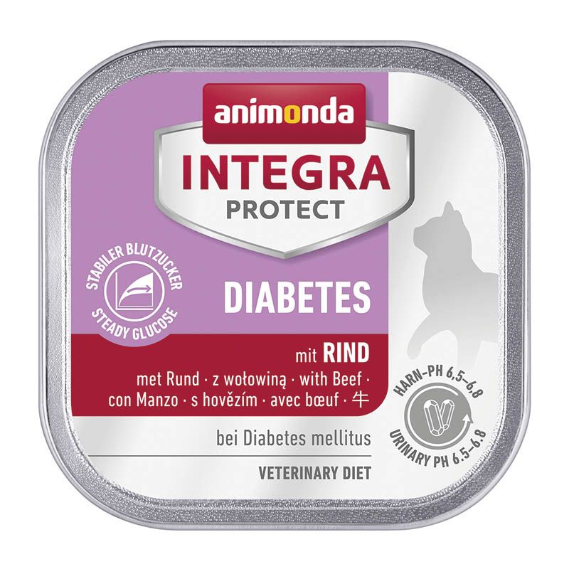 animonda INTEGRA PROTECT - Schale - Diabetes - mit Rind | 16 x 100 g