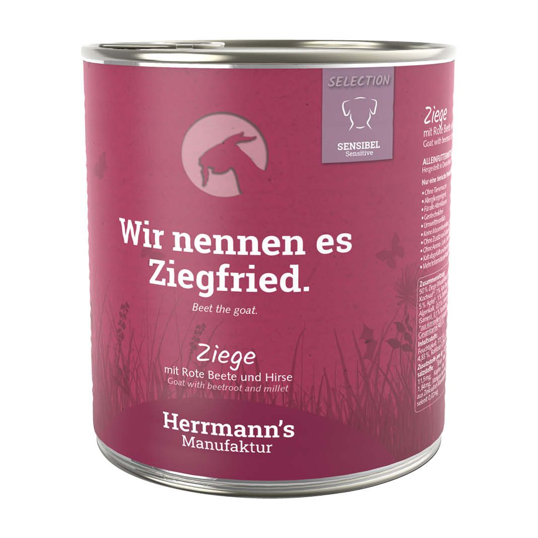Herrmanns Selection - Sensible - Ziege mit rote Beete und Hirse | 6 x 800 g