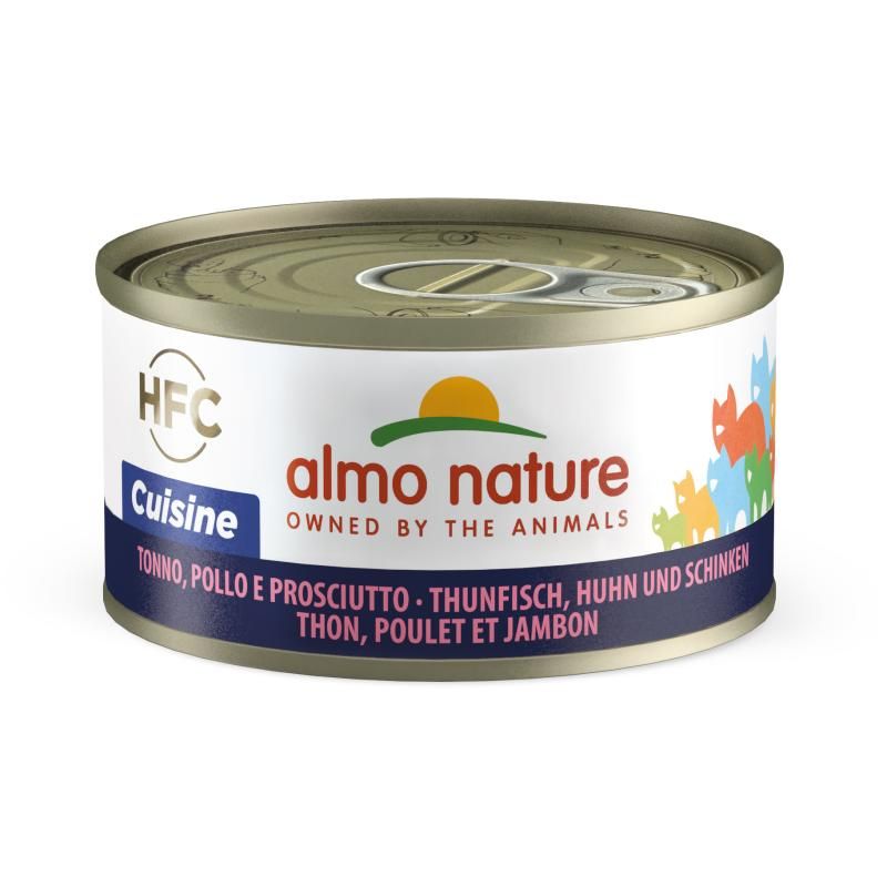 Almo Nature HFC CUISINE - Thunfisch, Huhn und Schinken | 24 x 70 g