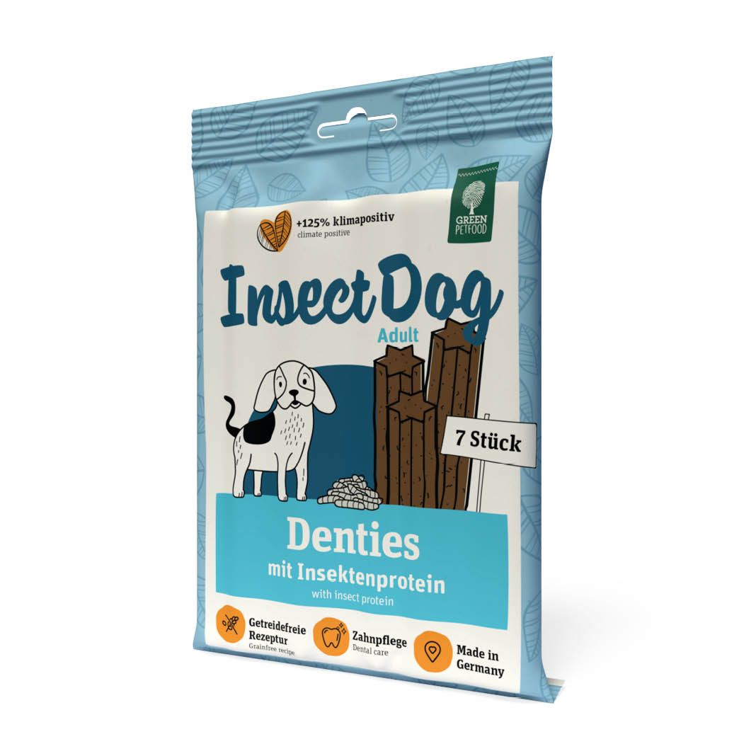 Green Petfood Denties with Insects