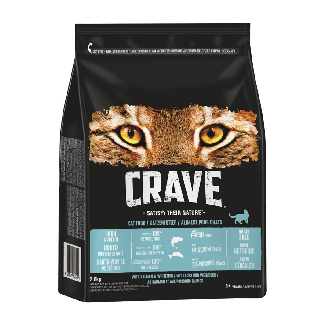 CRAVE™ Katze Beutel mit Lachs und Weißfisch | 2,8 kg