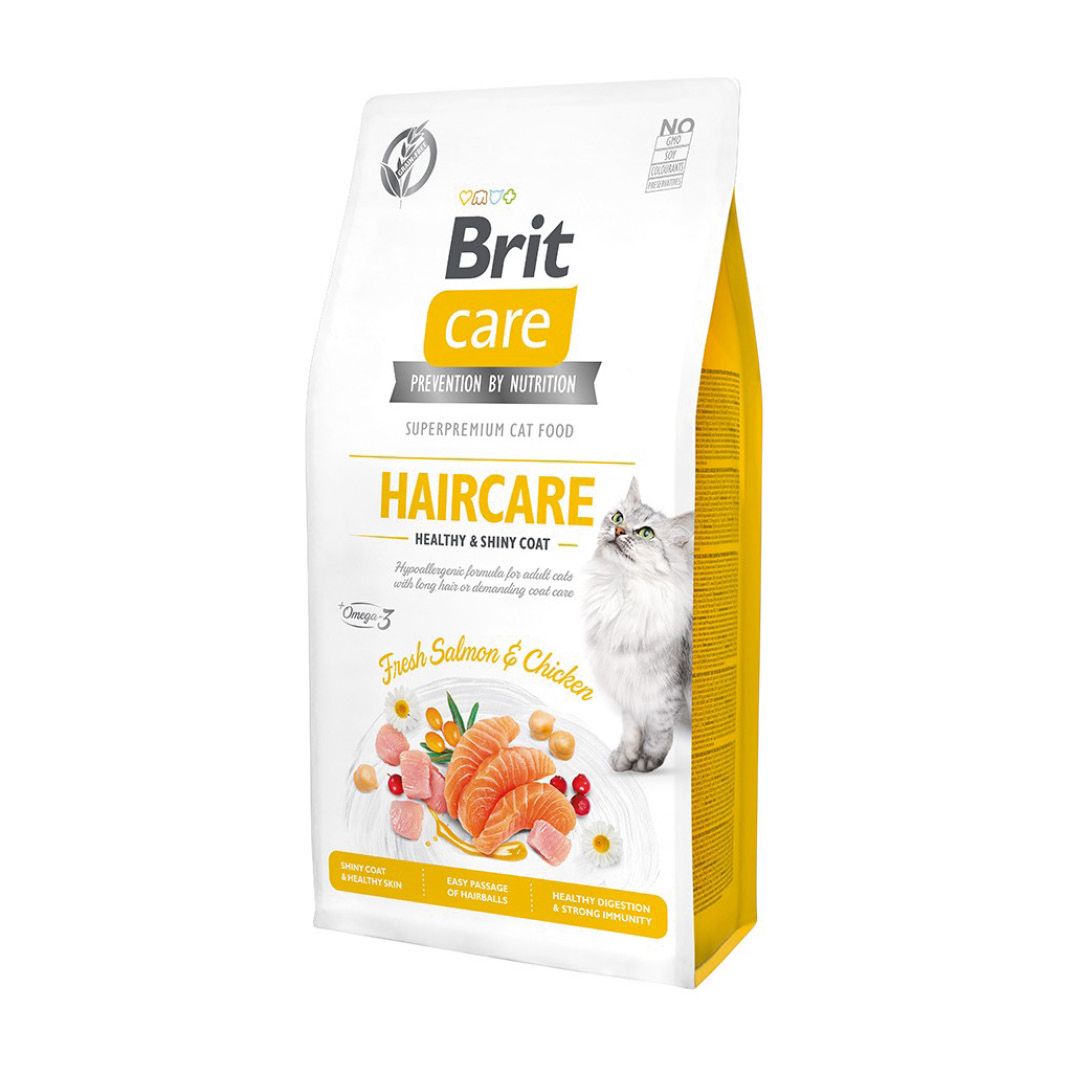 Brit Care - Cat - Getreidefrei - Fellpflege - Gesundes & glänzendes Fell | 2 x 7 kg