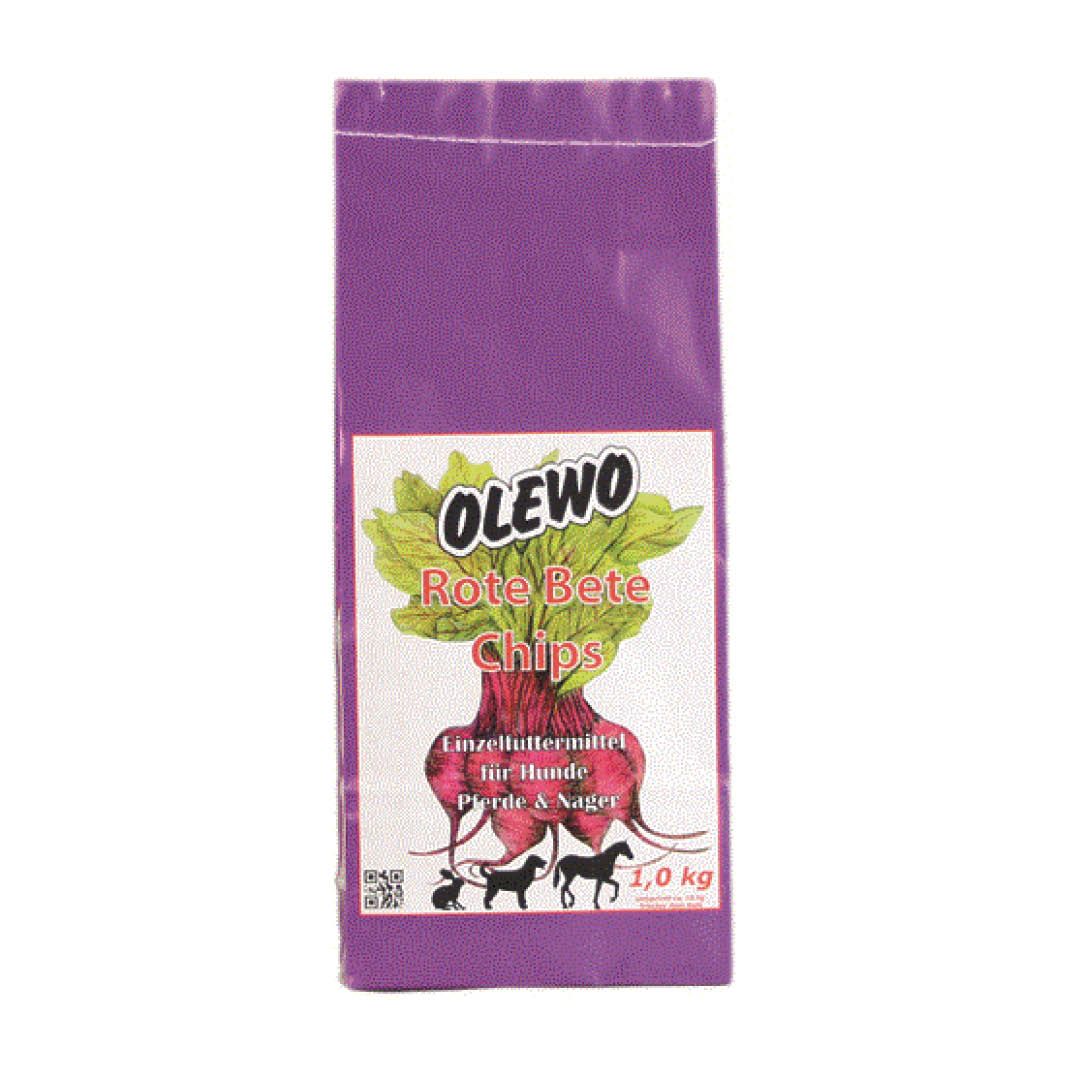 OLEWO rote Bete Chips für Hunde, Nager und Pferde