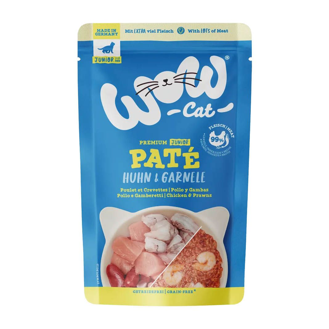 WOW CAT Junior Paté - Geflügel & Leber | 6 x 200 g