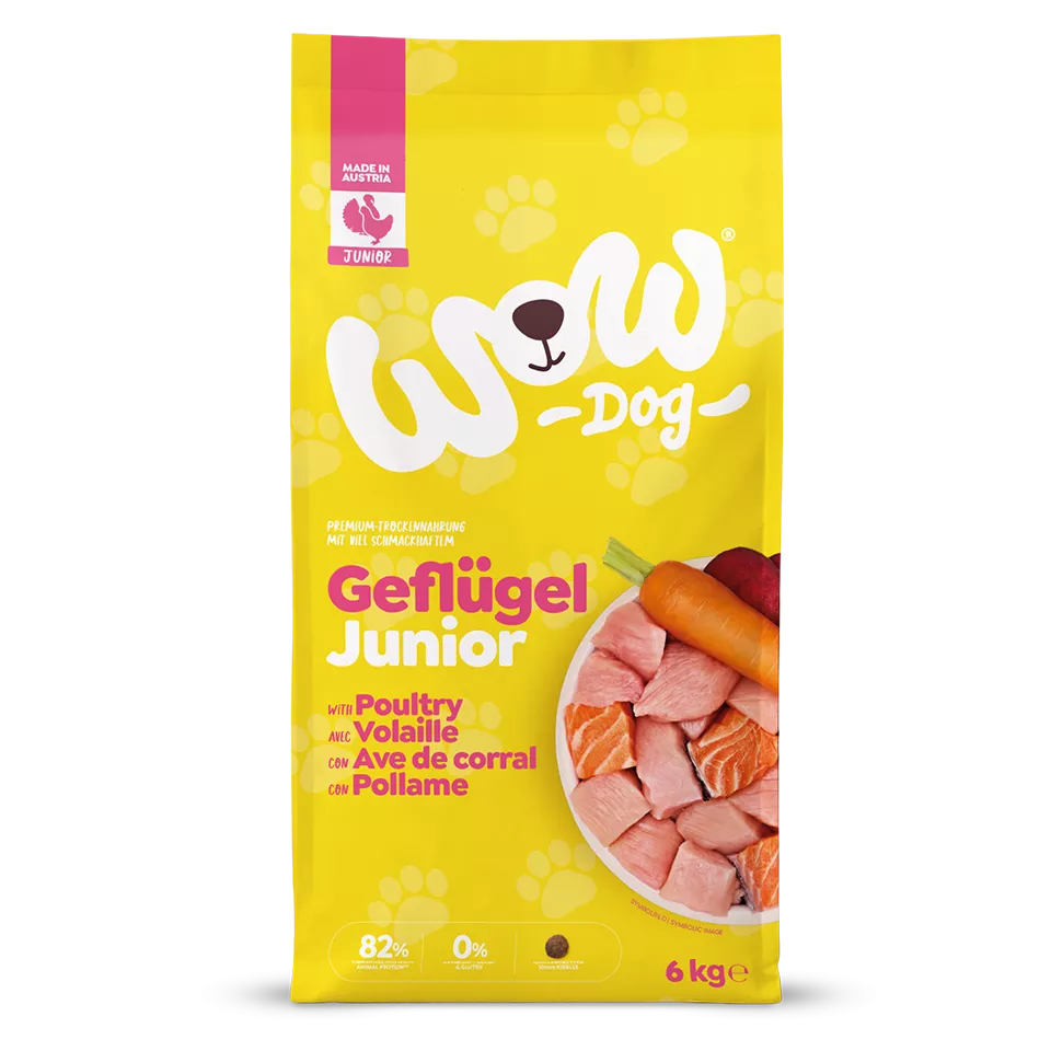 WOW DOG TROCKEN JUNIOR Geflügel | 2 x 12 kg