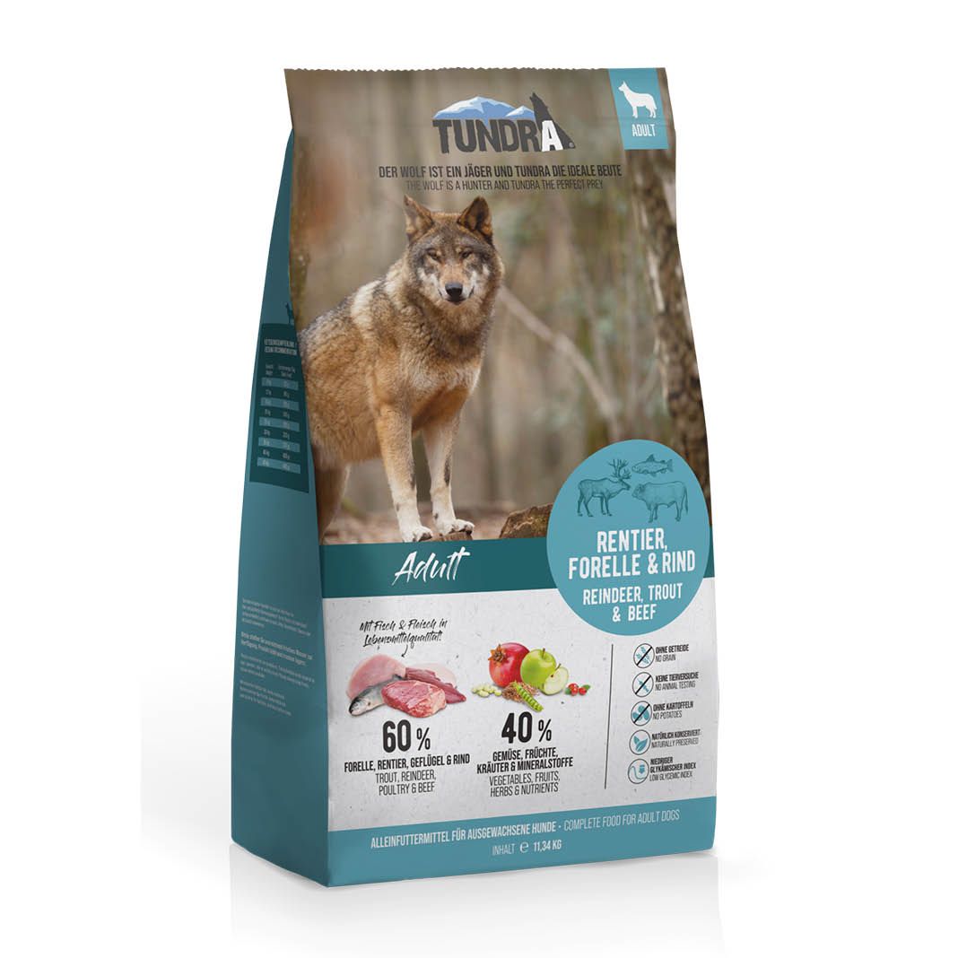 Tundra Dog Rentier, Forelle & Rind | 2 x 11,34 kg