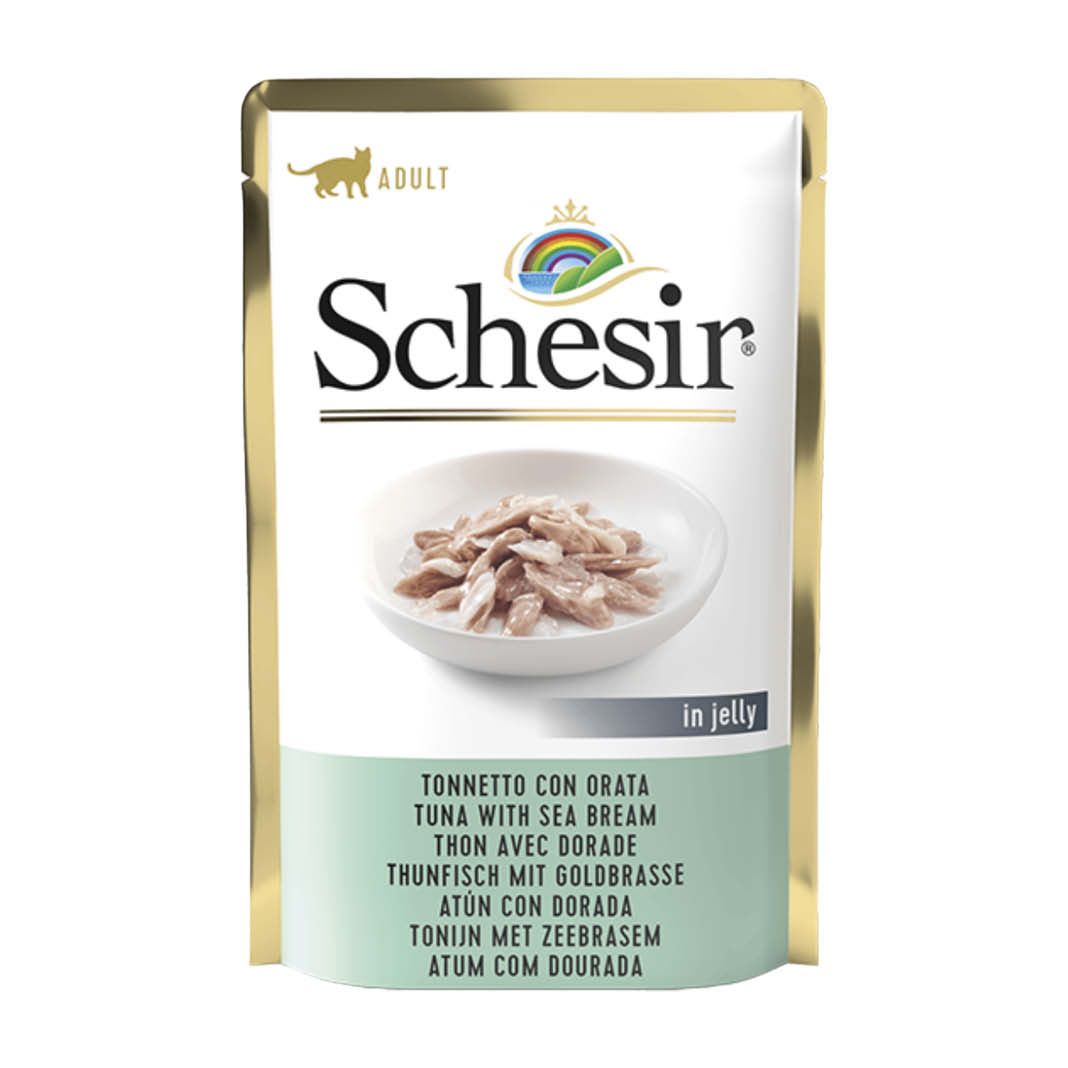 Schesir Cat Pouch Thunfisch mit Goldbrasse | 20 x 85 g