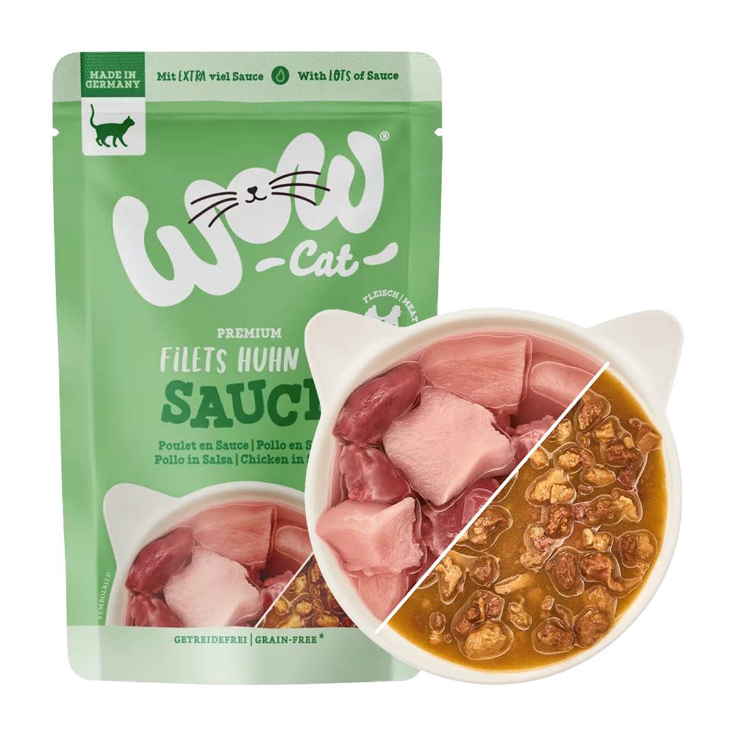 WOW CAT Saucen-Menü - Thunfisch in Sauce | 8 x 85 g