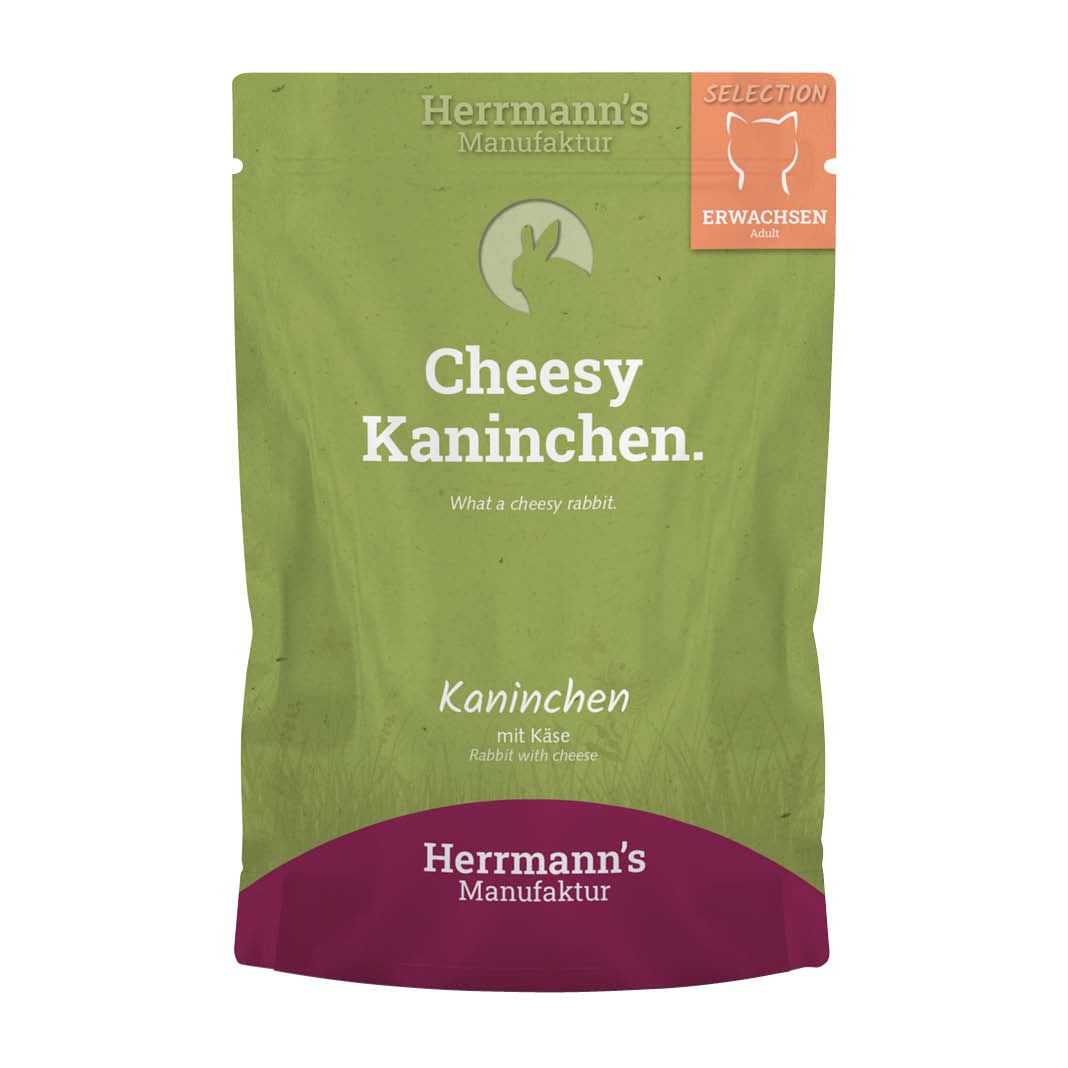 Herrmanns Selection Cat - Kaninchen und Käse | 12 x 200 g