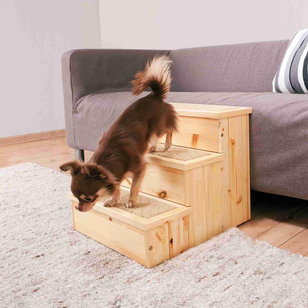 TRIXIE Treppe, Holz, natur | 40 x 38 x 45 cm