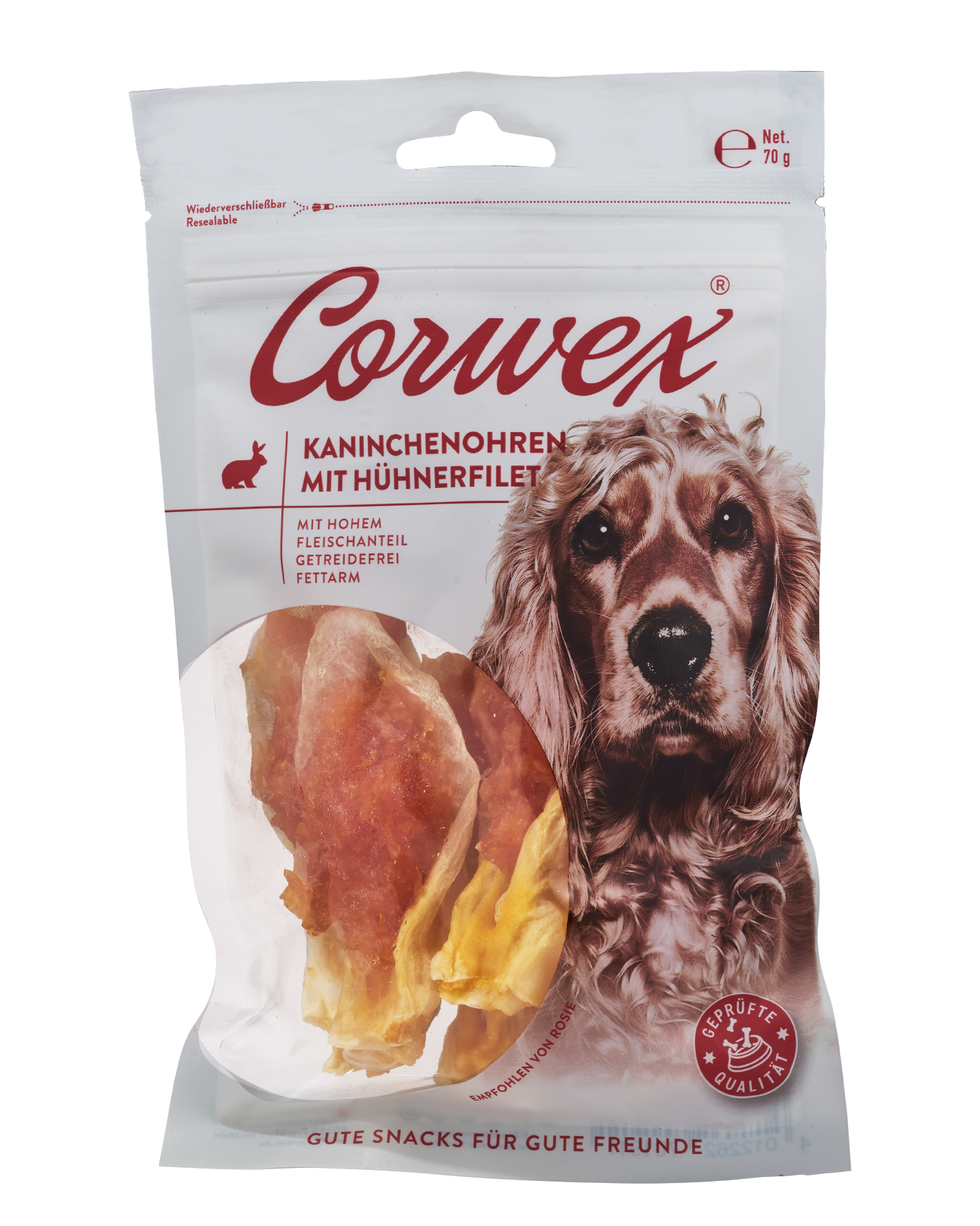 Corwex Kaninchenohren mit Hühnerfilet | 70 g