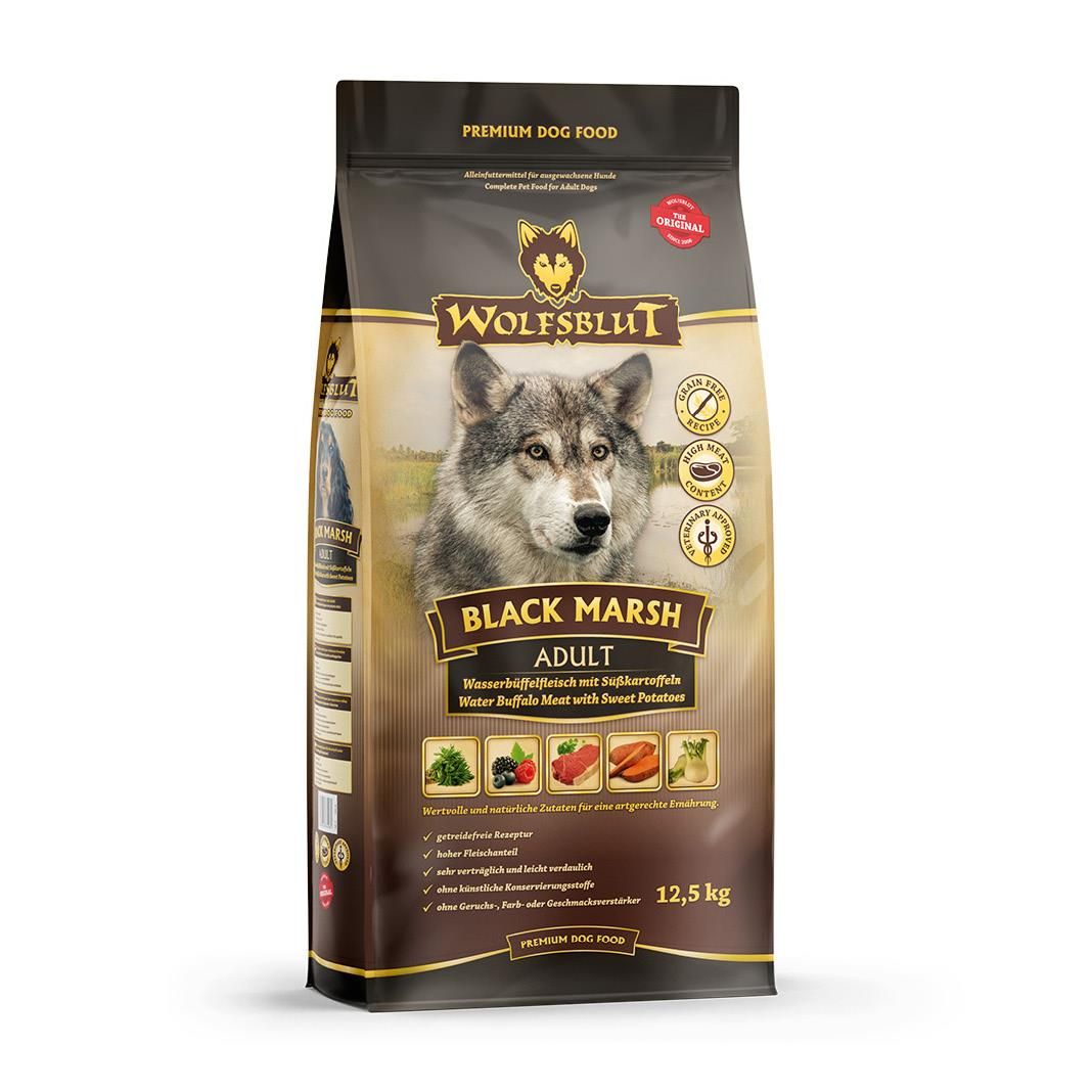 Wolfsblut Black Marsh Adult - Wasserbüffel mit Süßkartoffel | 12,5 kg
