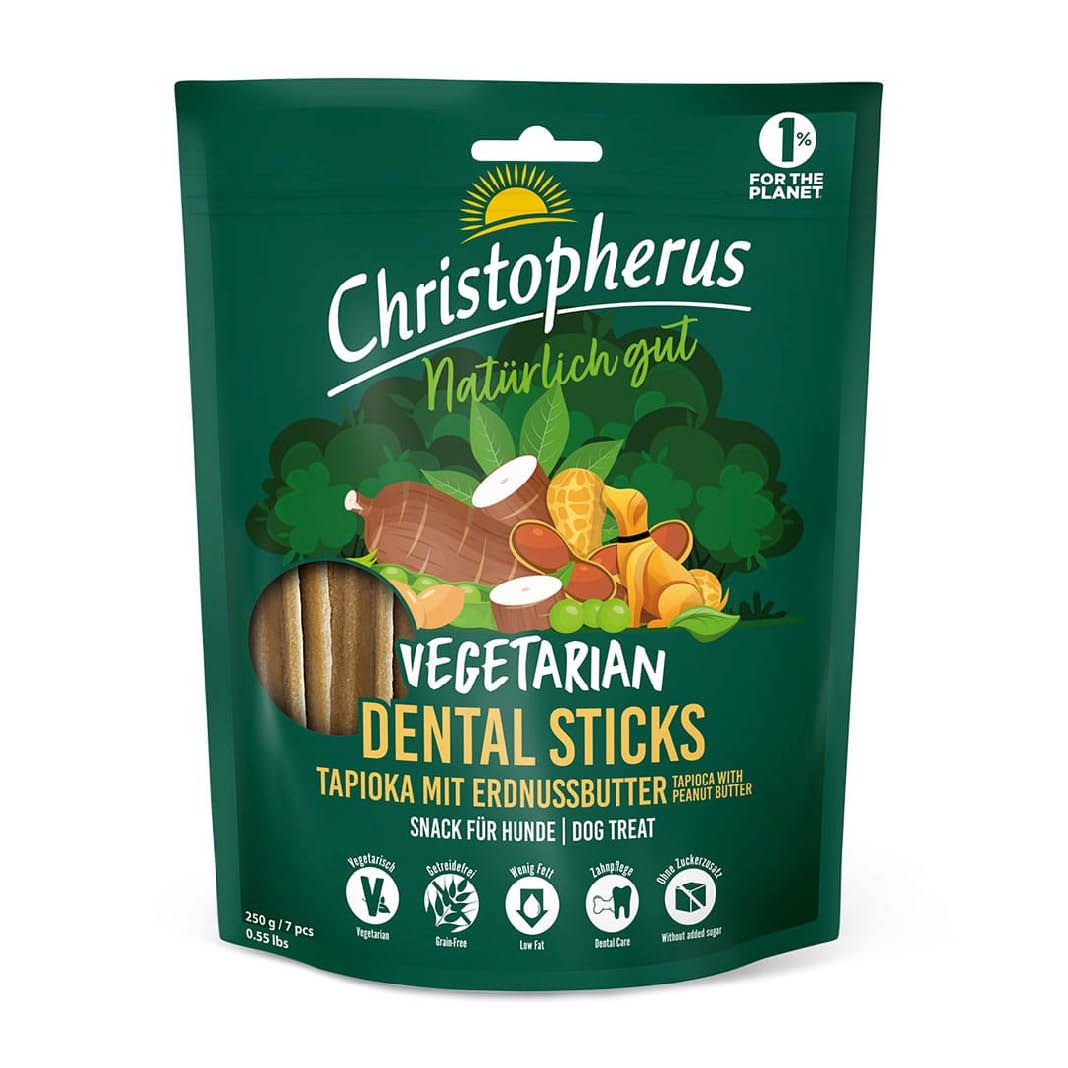 Christopherus Vegetarian - Dental Stick - Tapioka mit Erdnussbutter | 250 g