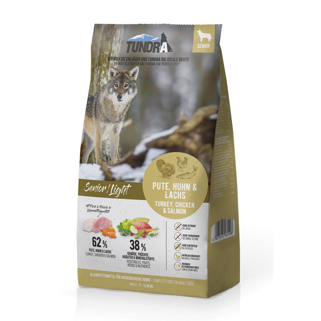 Tundra Dog Senior/Light Pute, Huhn & Lachs | 2 x 11,34 kg