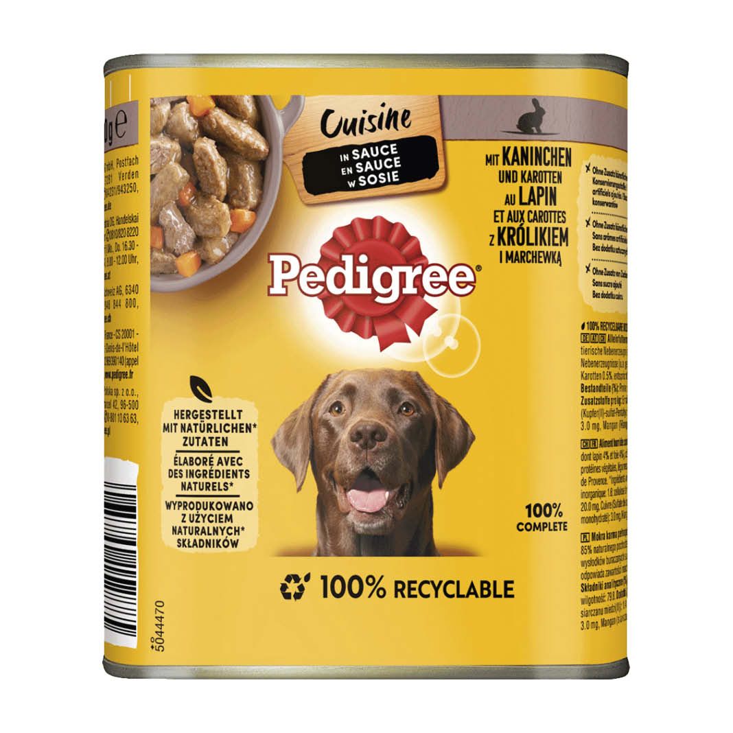 PEDIGREE® Dose mit 3 Sorten: Rind, Lamm und Huhn in Pastete | 12 x 800 g