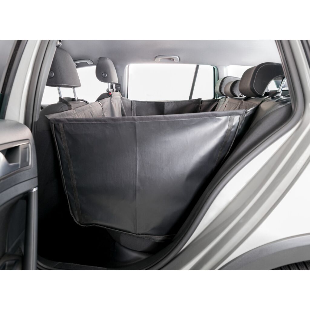 TRIXIE Auto-Schondecke, mit Seitenteilen, teilbar, schwarz | 1.50 x 1.35 m