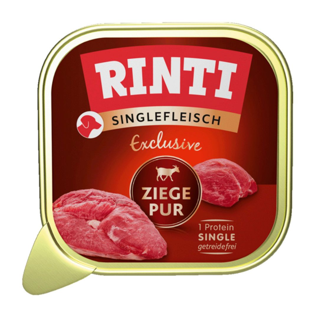 Rinti Singlefleisch Exclusive Pur Ziege Schale | 10 x 150 g
