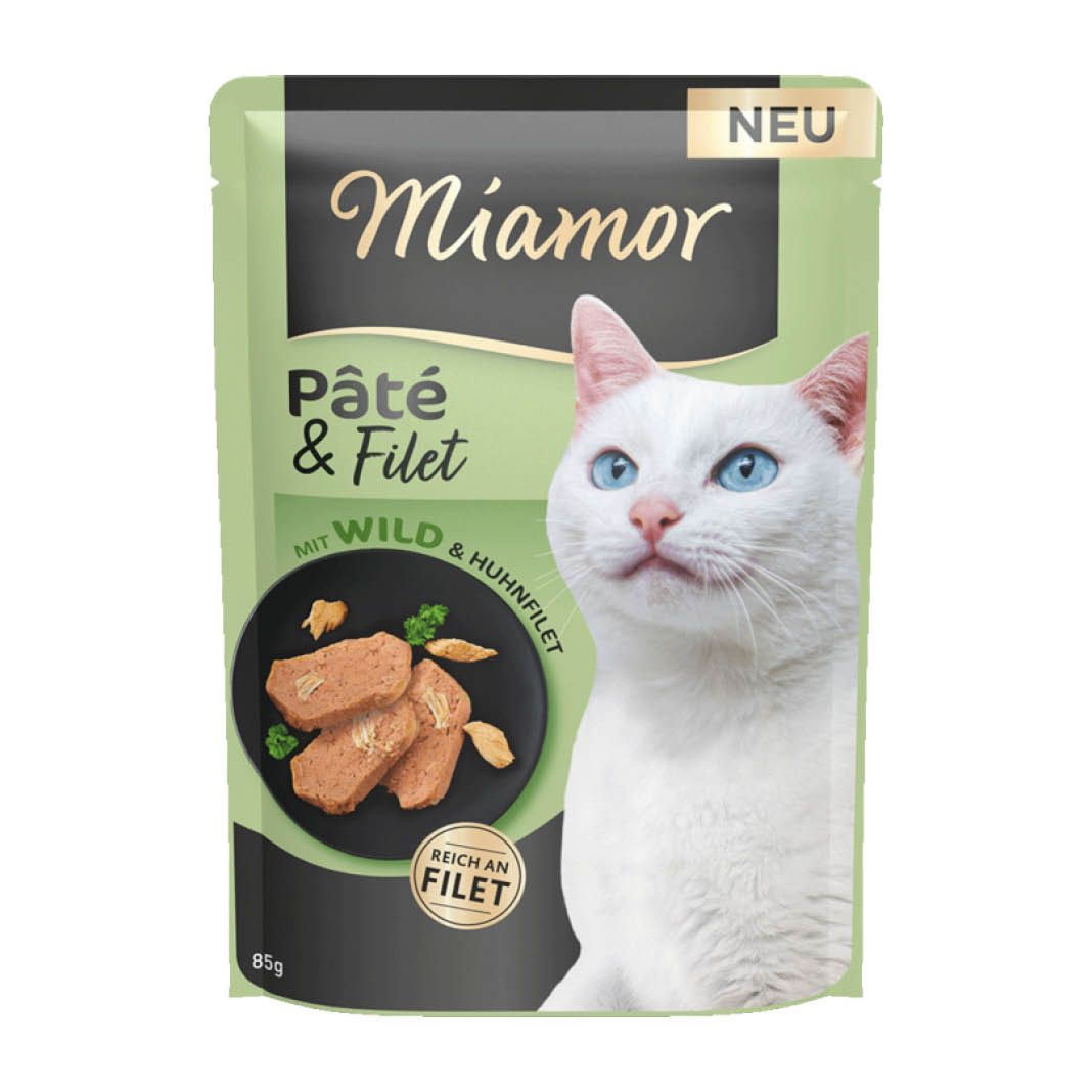 Miamor Paté & Filet - Paté mit Wild und Huhnfilet | 10 x 85 g