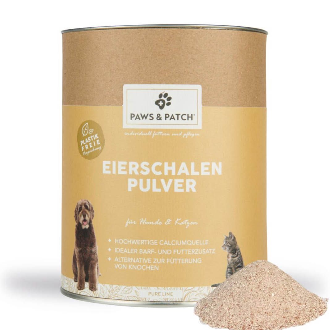 Paws & Patch EIERSCHALEN Pulver für Hunde und Katzen