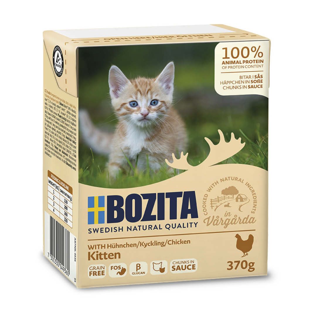 Bozita Cat Häppchen in Soße Kitten mit Hühnchen | 6 x 370 g