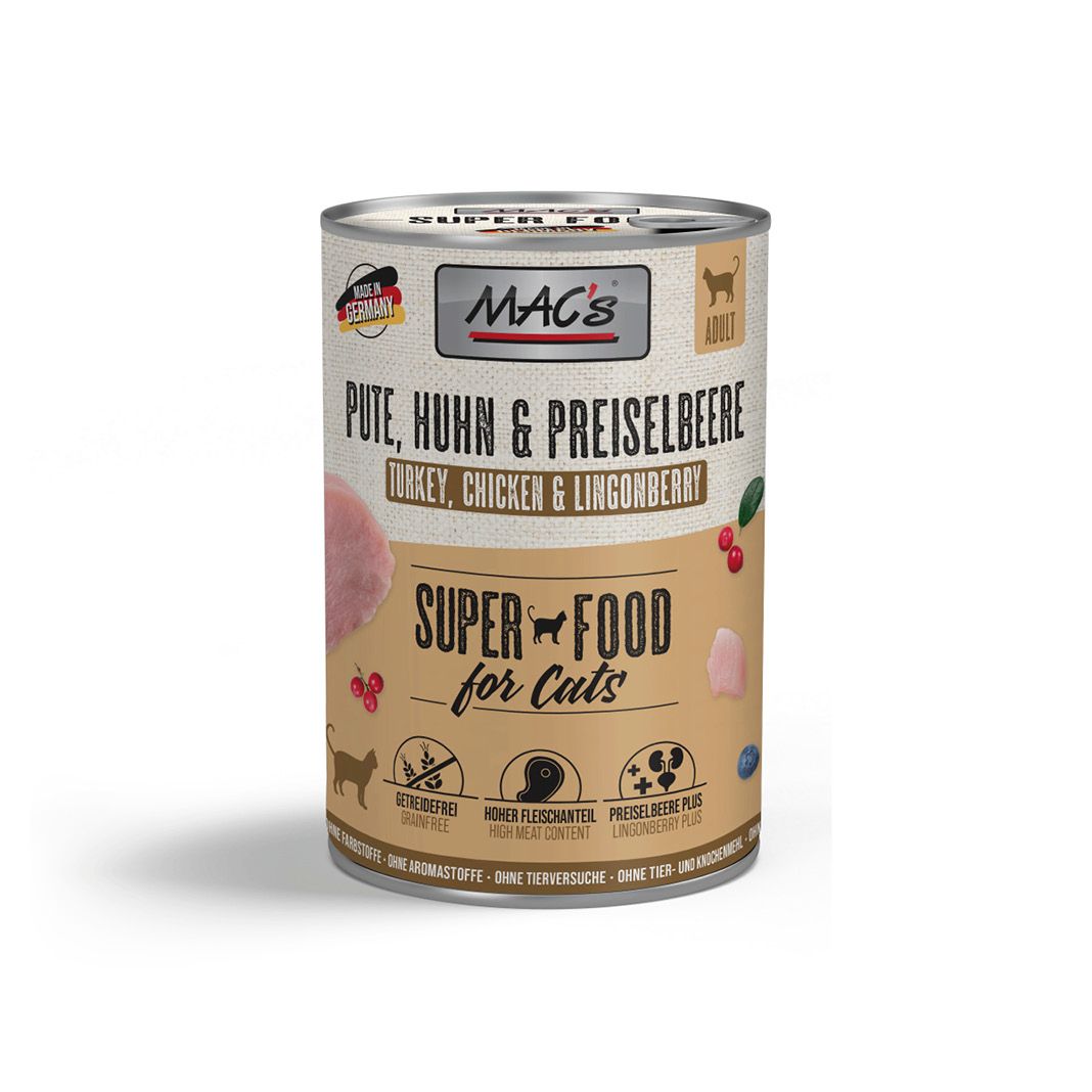 MAC's - Cat - Pute, Huhn & Preiselbeere | 6 x 400 g