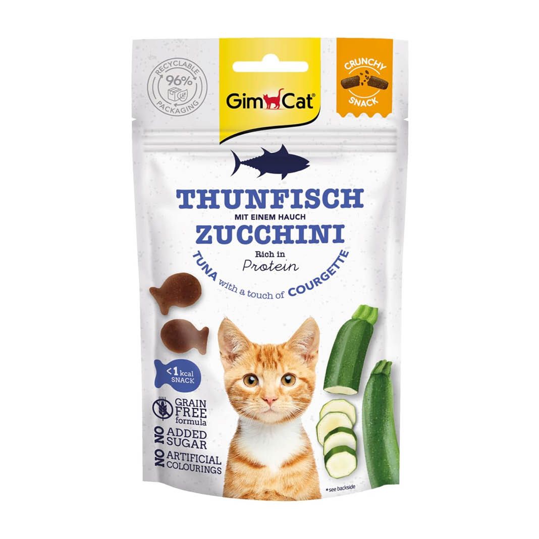 GimCat Crunchy Snacks Thunfisch & Zucchini | 12 x 50 g