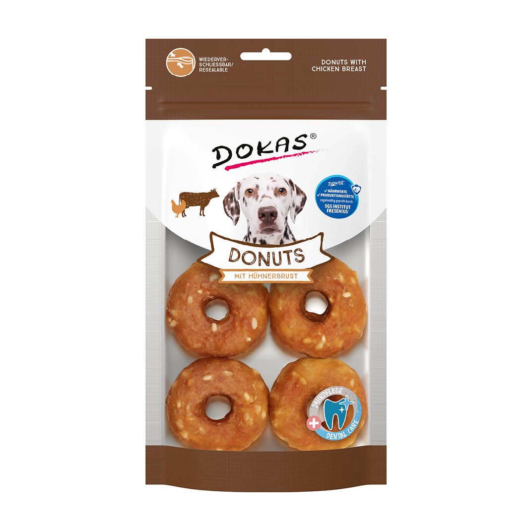 Dokas Donuts mit Hühnerbrust | 5 x 160 g