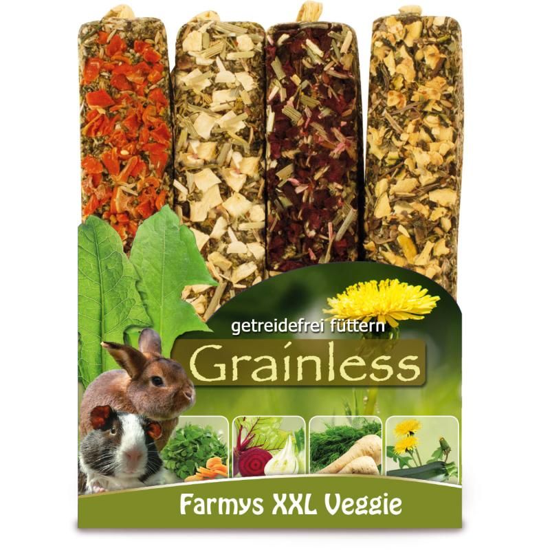 JR Farm Grainless Farmys XXL Veggie 16er-Pack | 4 x 450 g