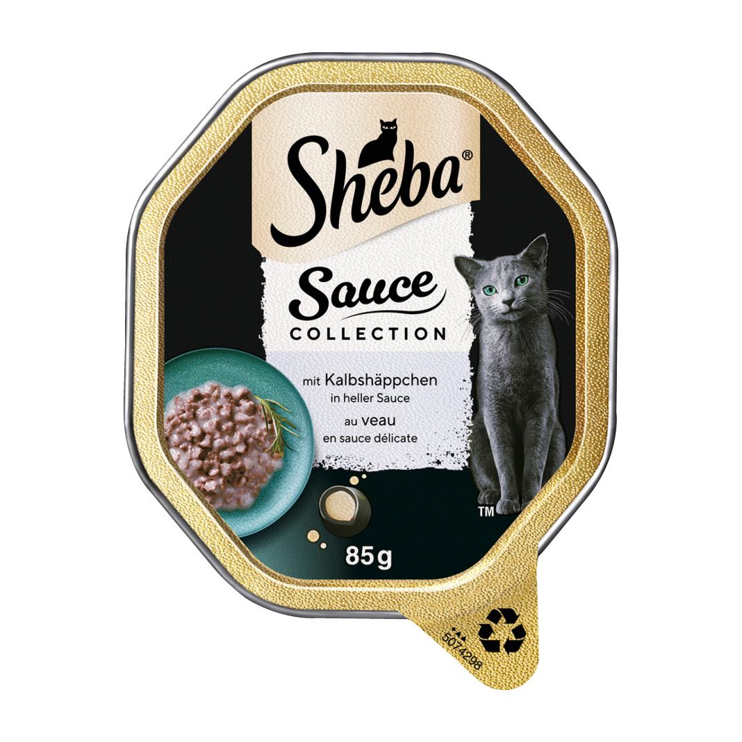SHEBA® Sauce Collection mit Kalbshäppchen in heller Sauce | 22 x 85 g