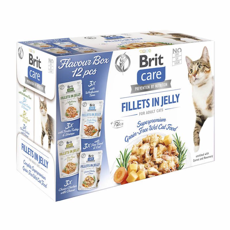 Brit Care - Cat - Flavour box - Filets in Gelee, 4x3 Stck. (12x85 g) | 1180 g