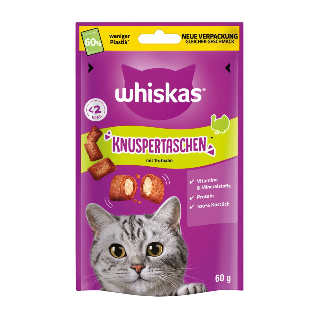 WHISKAS® KNUSPERTASCHEN mit Truthahn | 60 g