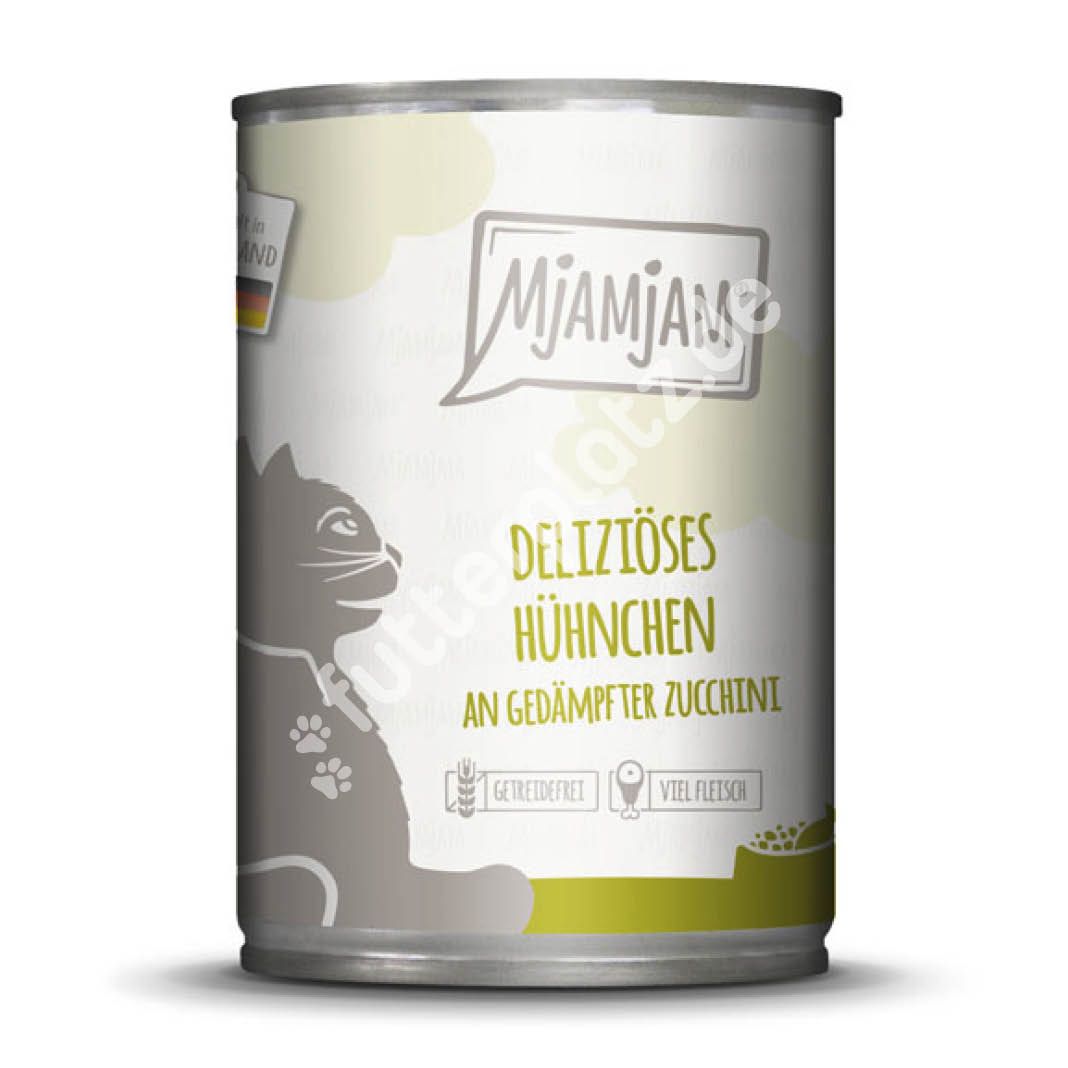 MjAMjAM Cat - Deliziöses Hühnchen an gedämpfter Zucchini | 6 x 400 g