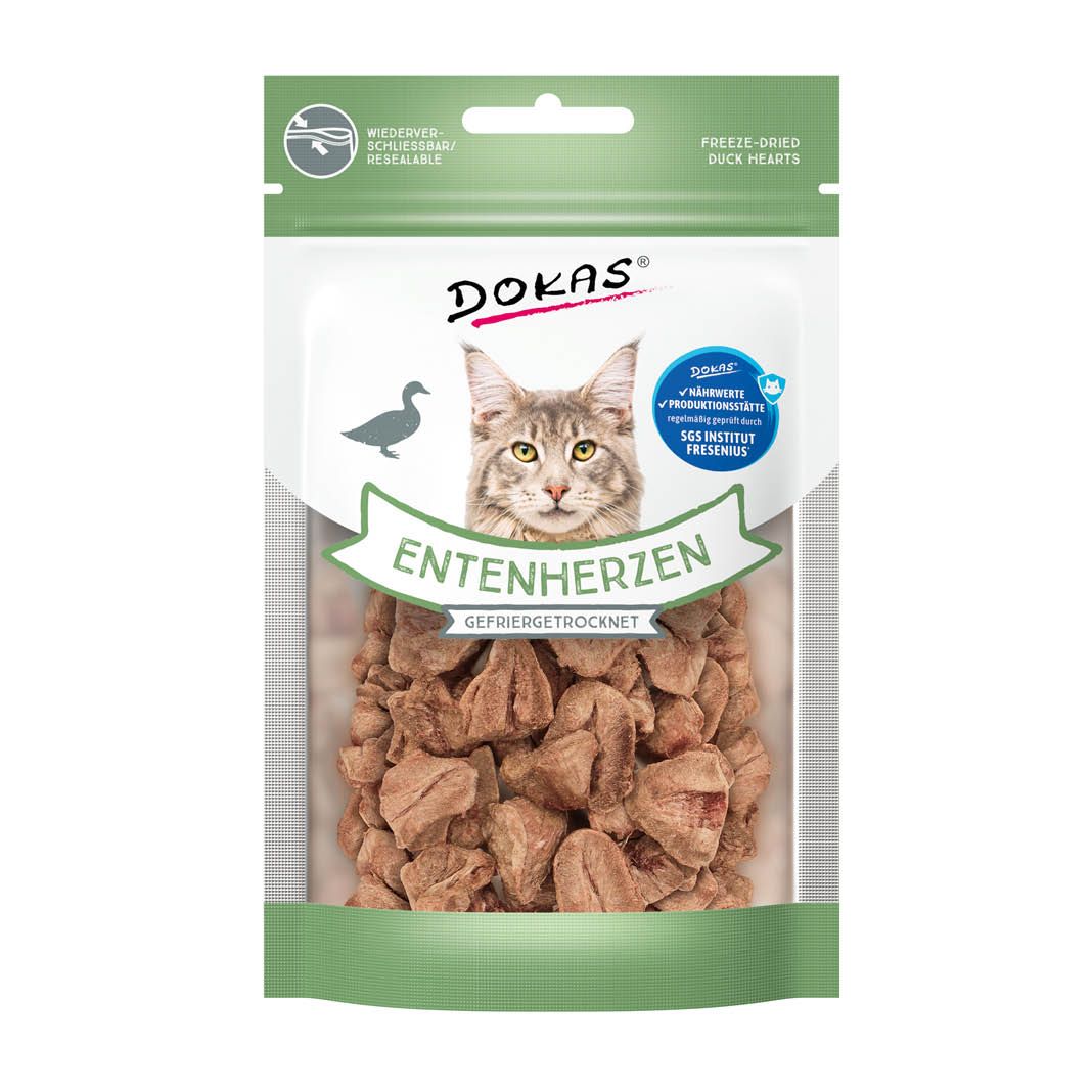Dokas Cat Entenherzen, gefriergetrocknet | 6 x 15 g