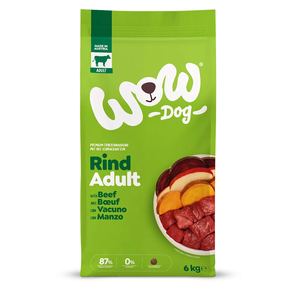 WOW DOG TROCKEN ADULT Rind | 2 x 6 kg