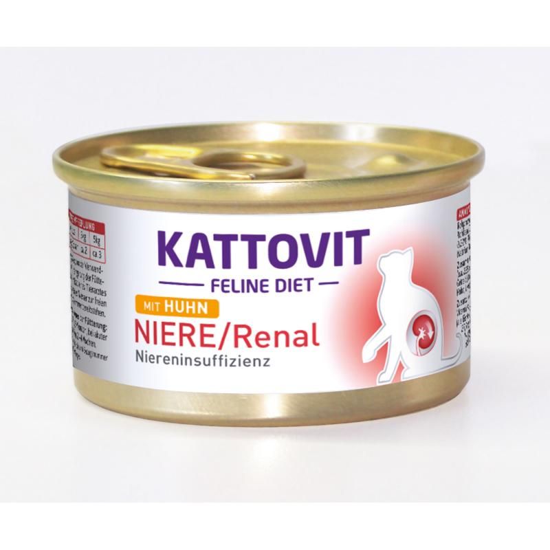 Kattovit Feline Diets - Niere/Renal Huhn | 12 x 85 g