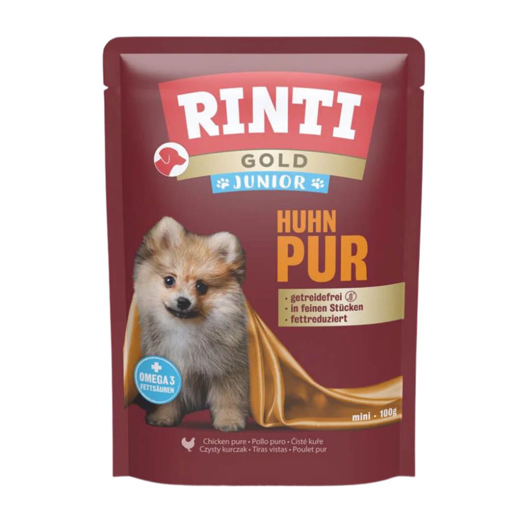 Rinti Gold Junior Huhn pur Pouch | 10 x 100 g